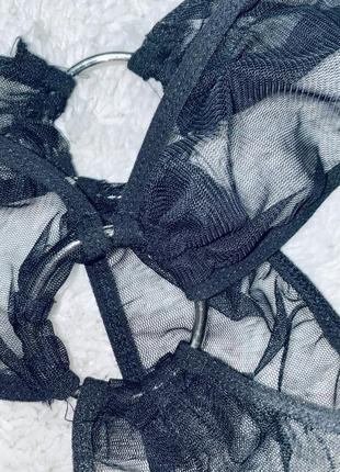 Женские чёрные трусики для ролевых игр3 фото