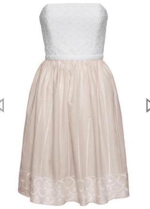 Котоновое платье сарафан прошва h&m conscious38/8