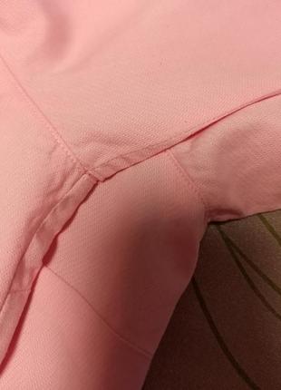 Розовая рубашка в мелкую полосу,100% хлопок р. 44- 2xl ,от christian berg германия5 фото
