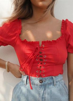 Super sale !!!! червоний топ від in the style s/m