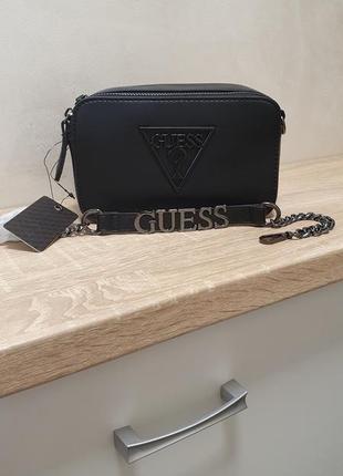 Черная сумка кроссбоди guess на плечо оригинал