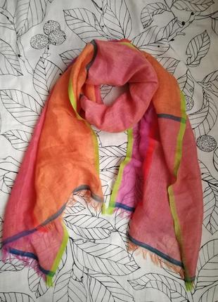 Яскравий комбінований шарф helen leigh2 фото