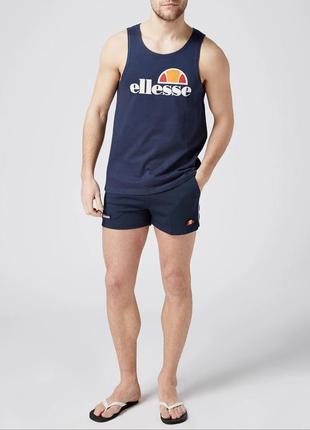 Винтажные теннисные шорты ellesse темно-синие | ретро 80-х 90-х