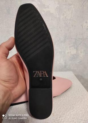 Кожаные балетки zara4 фото