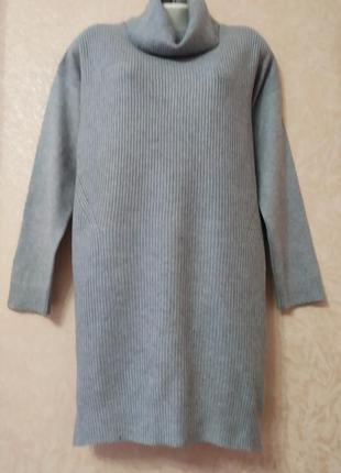 Вязанное платье- свитер5 фото