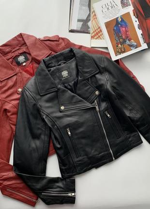 🧥новая натуральная кожаная куртка / кожаная косуха/ черная кожанка / курточка🧥