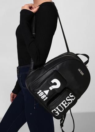 Жіночий чорний рюкзак guess (оригінал).5 фото