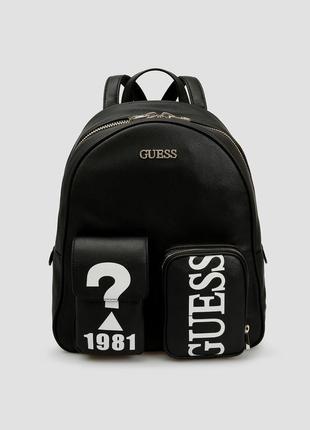 Жіночий чорний рюкзак guess (оригінал).4 фото