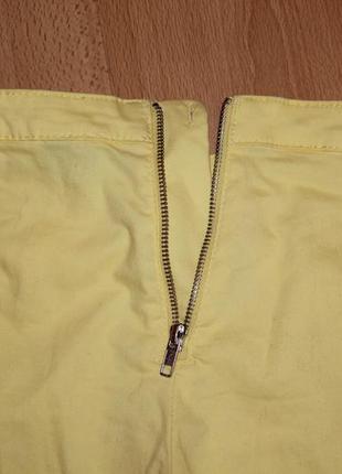 Ярко желтые джинсы с молнией сзади2 фото