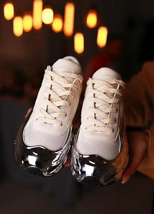 Adidas x raf simons ozweego cream white 🆕шикарные кроссовки 🆕купить наложенный платёж8 фото