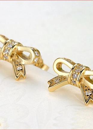 Сережки гвоздики бантики