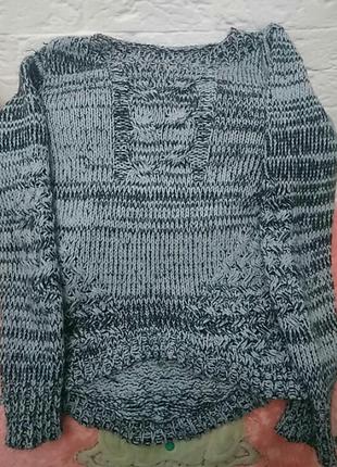 Теплий джемпер з ажурною вузький