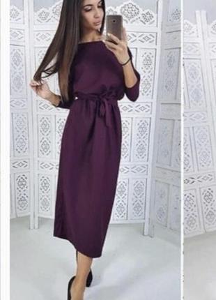 Елегантне жіноче плаття міді 40-60 розміри