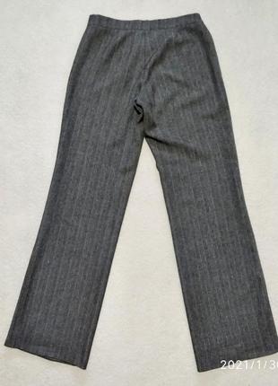 Костюм брюки женские классические серые в полоску с люрексом2 фото