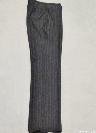 Костюм брюки женские классические серые в полоску с люрексом4 фото