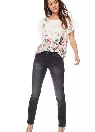 Серые узкие джинсы скинни skinny высокая посадка