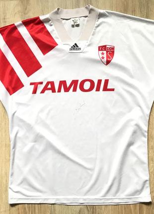 Чоловіча вінтажна джерсі з автографами adidas fc sion switzerland 1993 home football1 фото