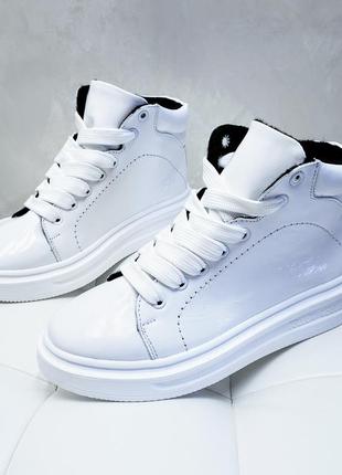 Кеді шкіряні лакові р36-41 черевики хайтопи кеди шкіряні лакові черевики хайтопы