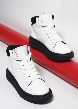 Кеді шкіряні демі зима р36-41 черевики хайтопи кеди шкіряні черевики хайтопы