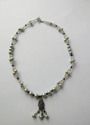 Оригинальное колье-ожерелье  с подвеской.2 фото