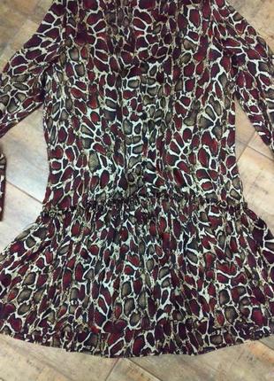 Распродажа!!!!!!стильное платье бренда zara принт рептилия