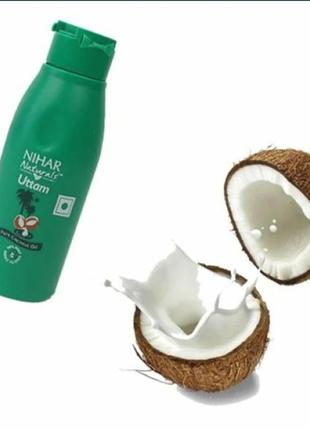 100% натуральне кокосове масло nihar naturals для волосся і тіла.1 фото