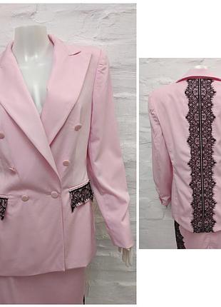 Escada костюм з тонкої полірованої вовни блейзер спідниця міді