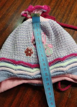 Шапка двойнв на завязках