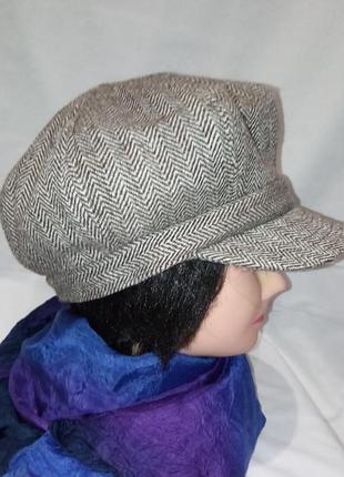Шерстяная стильная кепка англия