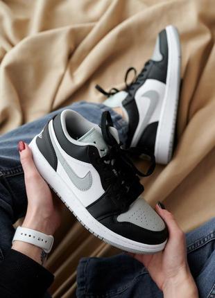 Nike air jordan 1 black white (36рр - 45рр) кросівки найк джордан