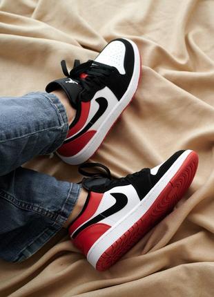 Nike air jordan 1 low white black red❤️(36рр - 45рр) кроссовки найк джордан низкие2 фото