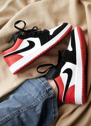 Nike air jordan 1 low white black red❤️(36рр - 45рр) кроссовки найк джордан низкие4 фото