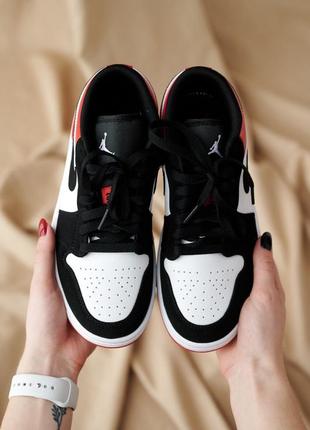 Nike air jordan 1 low white black red❤️(36рр - 45рр) кроссовки найк джордан низкие6 фото