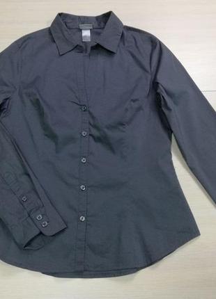 Блуза h&m офісні сорочка сіра приталені класна 4