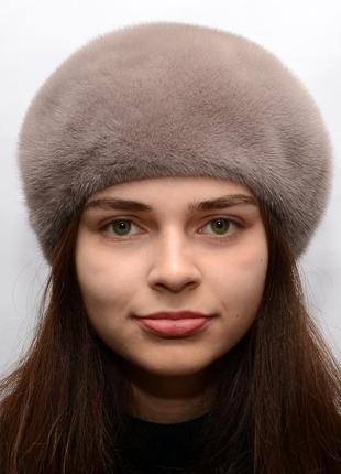 Женский норковый берет