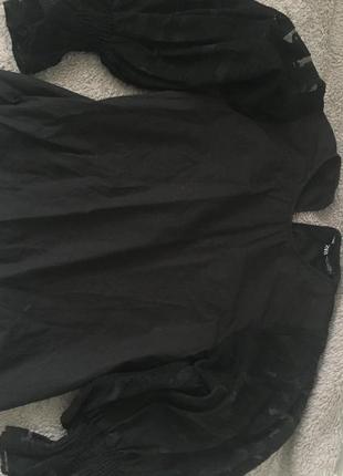 Блуза рубашка с прозрачными рукавами