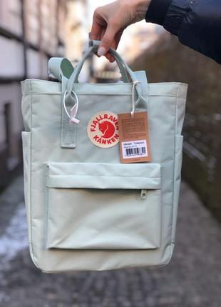 Рюкзак женский, мужской fjallraven kanken ментоловый (канке, сумочка, клатч, кошелек)1 фото