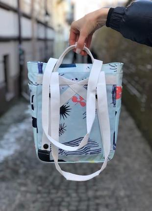 Рюкзак женский, мужской fjallraven kanken бирюзовый (канке, сумочка, клатч, кошелек)4 фото