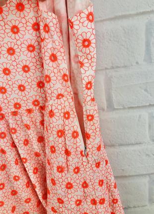 Платье - сарафан белое с розовыми цветами8 фото