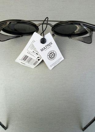 Matrix оригинальные солнцезащитные очки унисекс круглые черные поляризированые8 фото