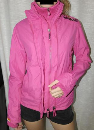 Superdry курточка вітровка яскрава рожева