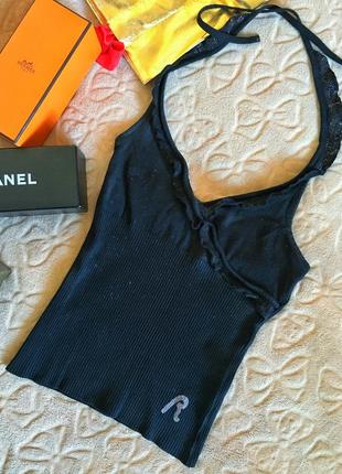 Оригинальный трикотажный топ в стиле нео гранж итальянского бренда replay оригинал