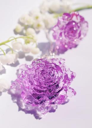 Нежный набор украшений "purple dream" кулон и кольцо ручная работа1 фото