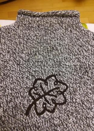 Шерстяной меланжевый свитер с воротом стойка  c&a раз.s-m2 фото
