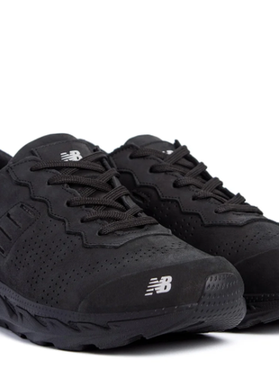 Мужские кожаные кроссовки nb clasic black nb1 черн7 фото