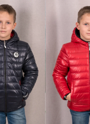 Двусторонняя деми куртка для мальчиков и подростков5 фото