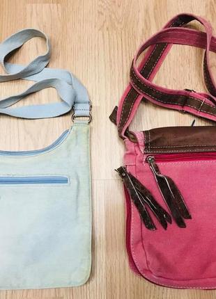 Набор комплектом сумка сумочка кросс боди молодежная джинсовая2 фото