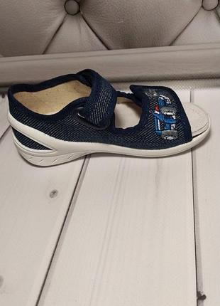 Босоніжки, сандалі, тапочки waldi, адам машина синій шкіряна устілка супінатор, р.23,24