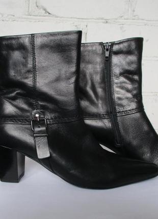 Ботинки черные кожаные/черевики чорні шкіряні freeflex