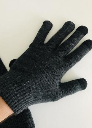 Перчатки зимние унисекс тёмно-серые traum